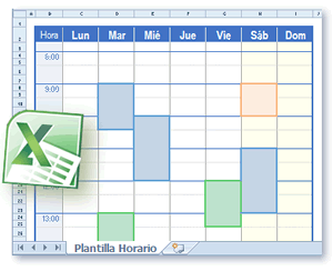 Plantilla Horario por Excel