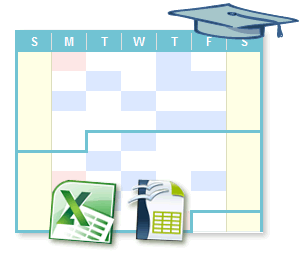 School Calendar in Excel format Visual
