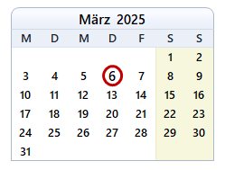 
																					Heutiges Datum