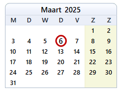 
																					De datum van vandaag