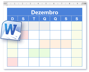 Modelos Calendário Word Grátis
